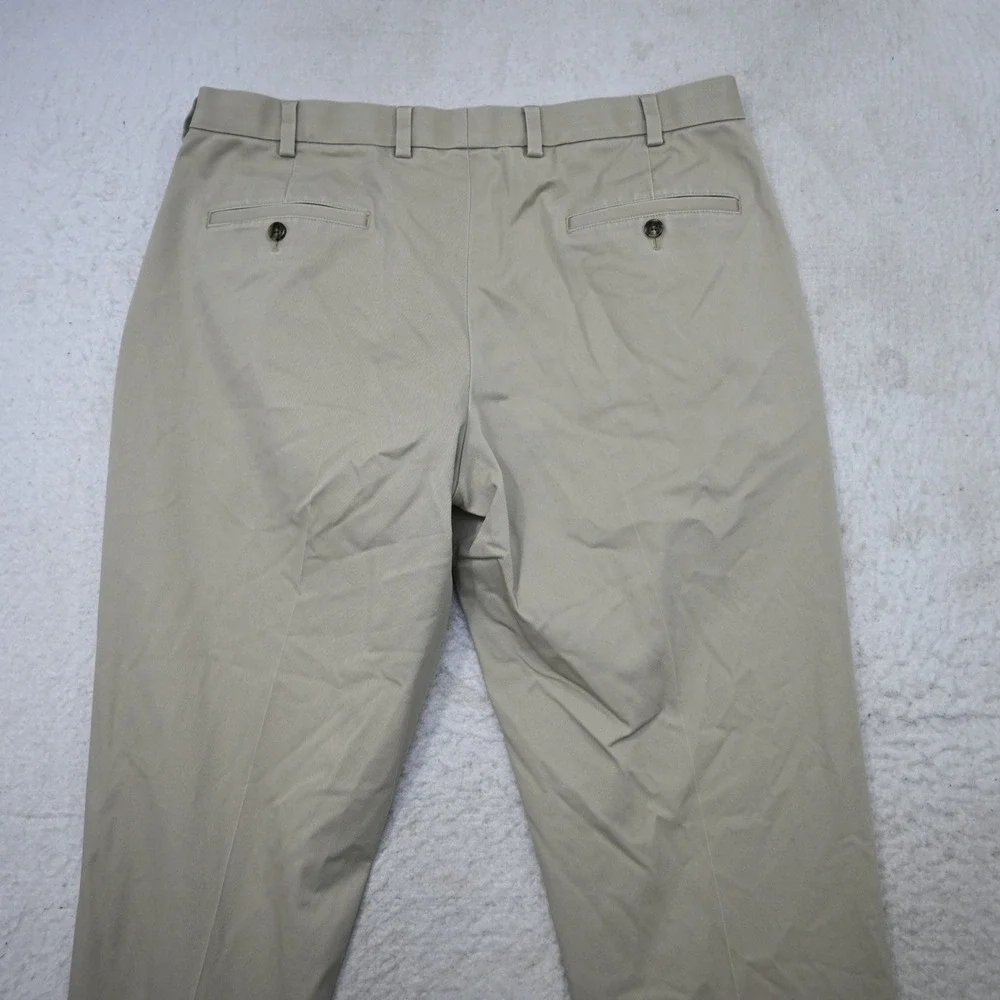 Brooks Brothers Advantage Chino Mens 37x32 Clark Fit Khaki Stretch‎ Cotton Pants